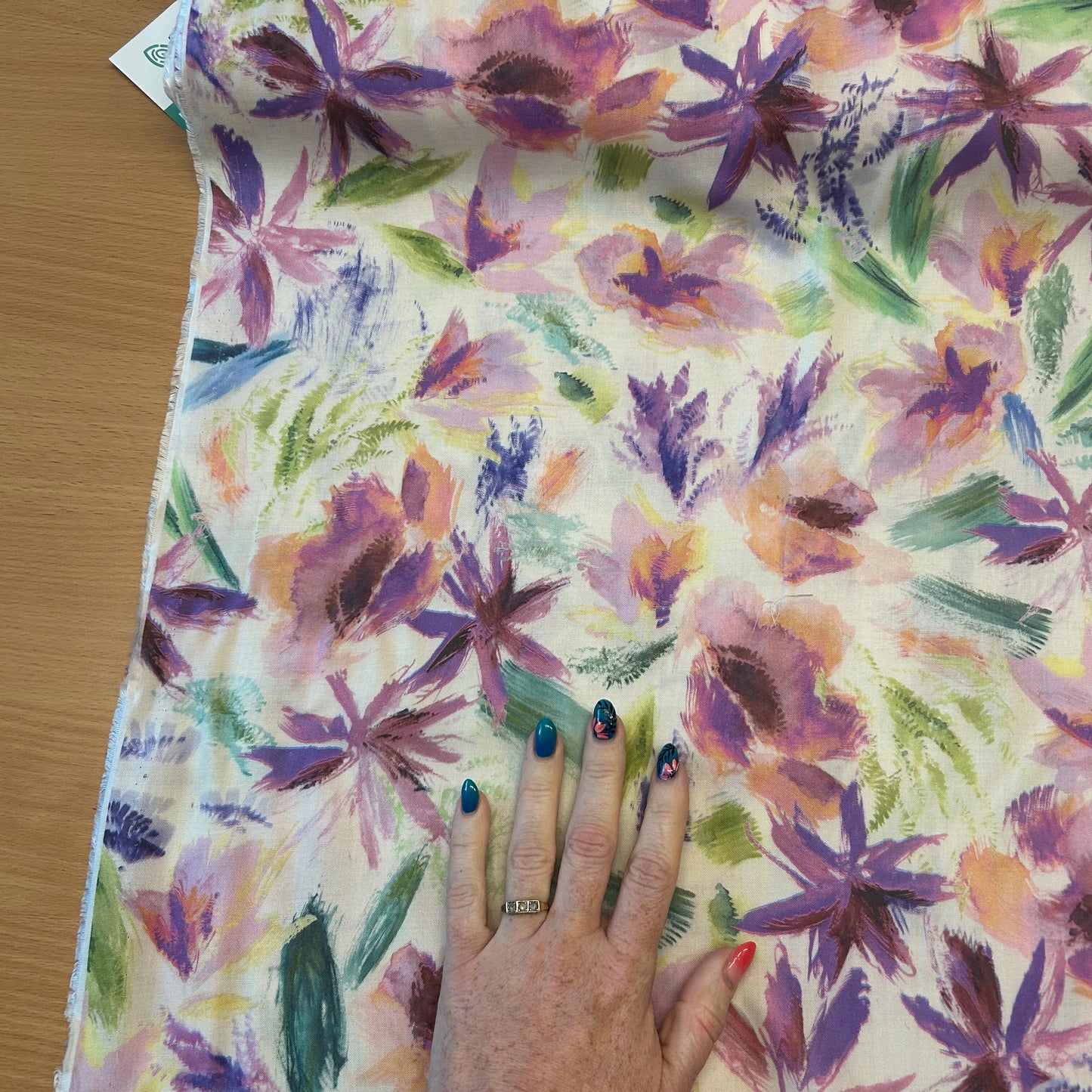Blomster i penselstrøg - Tencel