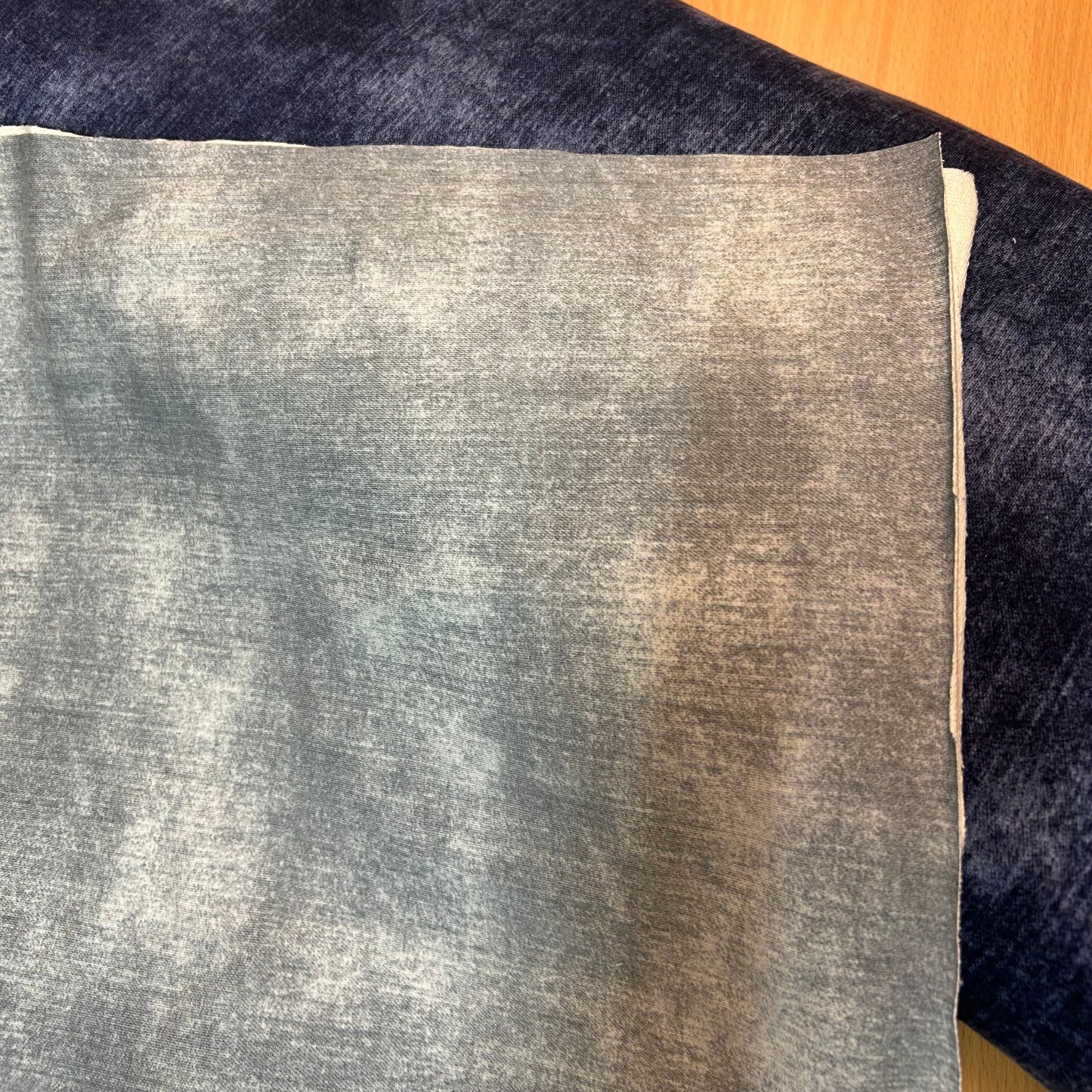 French Terry - Jeans Look skyblue (lys lyseblå)