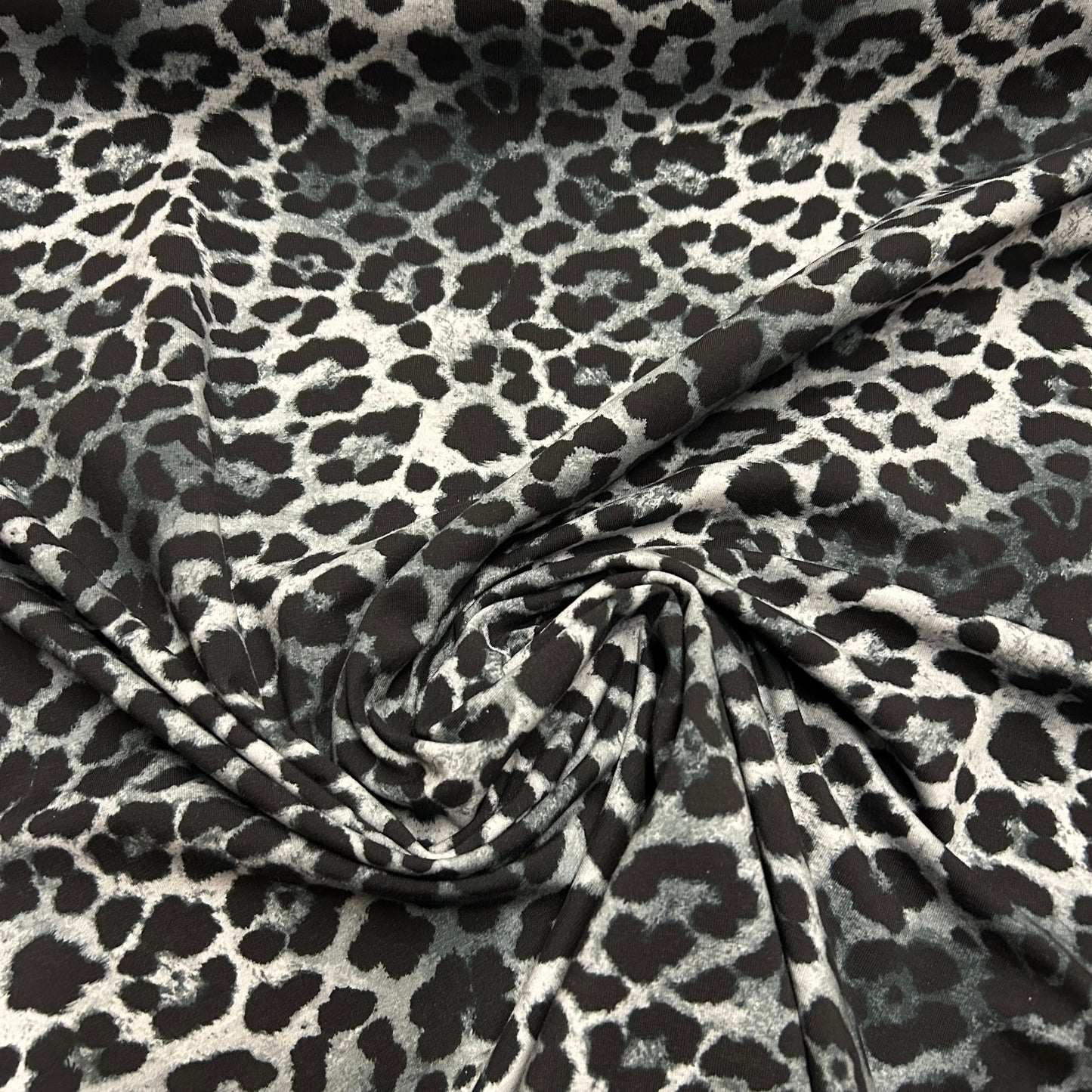 Leopard i grå - Bomuldsjersey