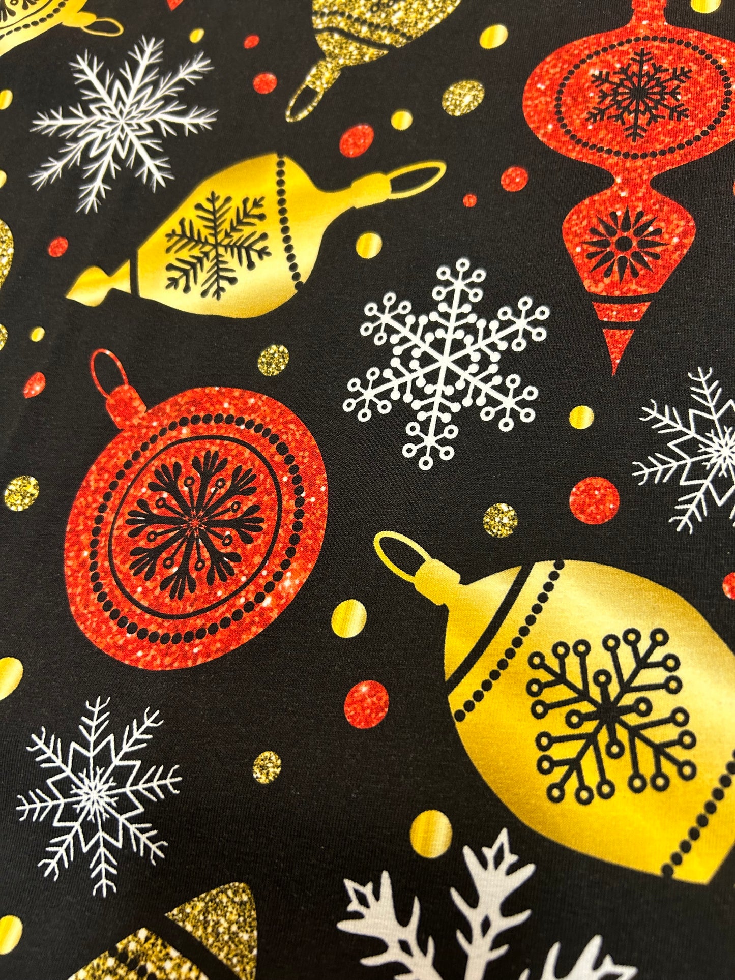 Julepynt i glitter - Bomuldsjersey