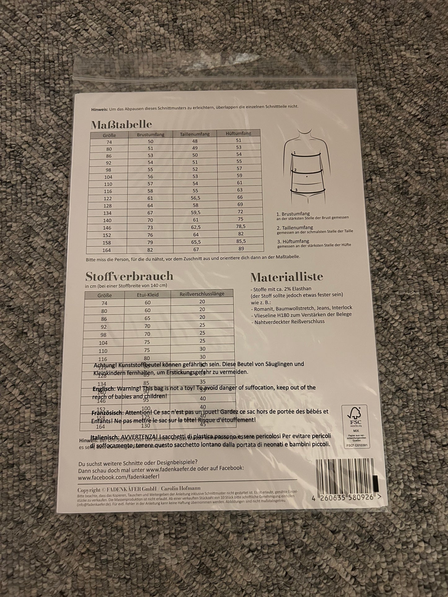 Etui-Kleid Kinder - Fadenkäfer