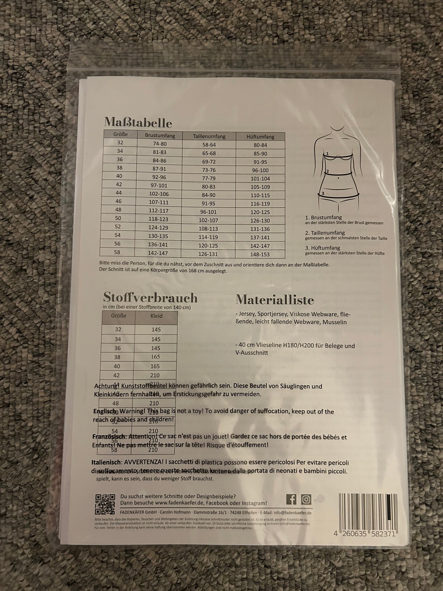 Kleid easy damen - Fadenkäfer