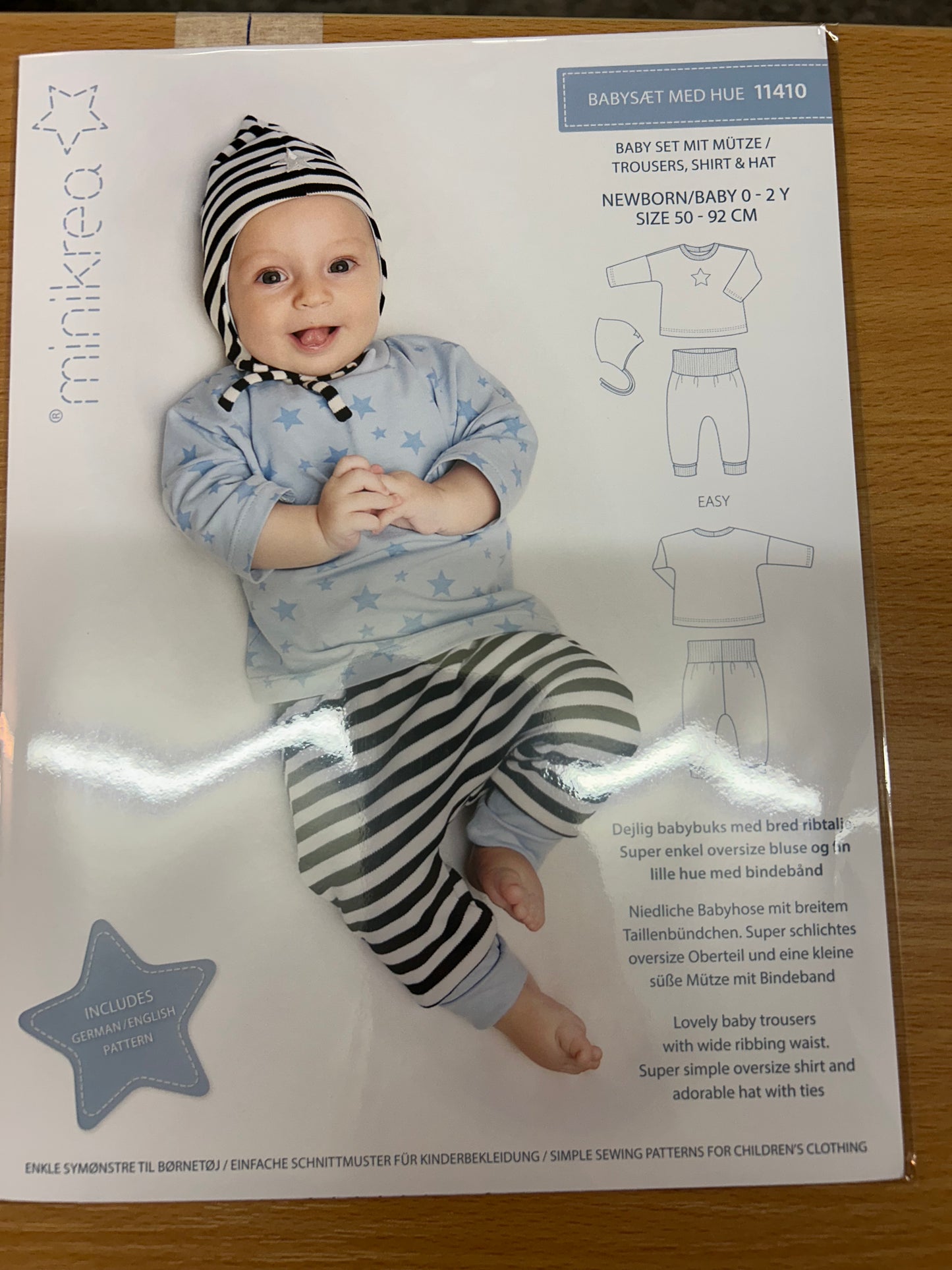 Minikrea Babysæt med hue 11410