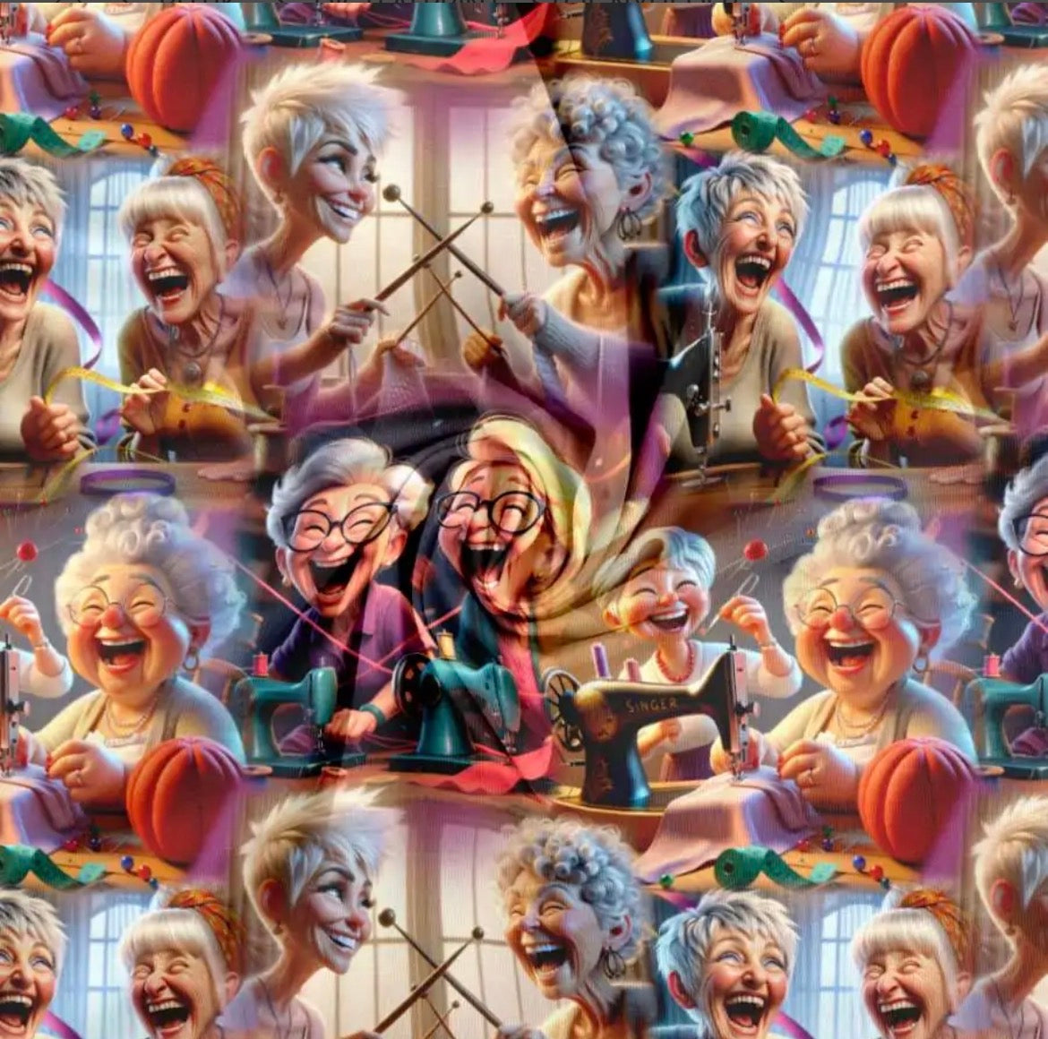 Sy-damer med gang i - Bomuldsjersey