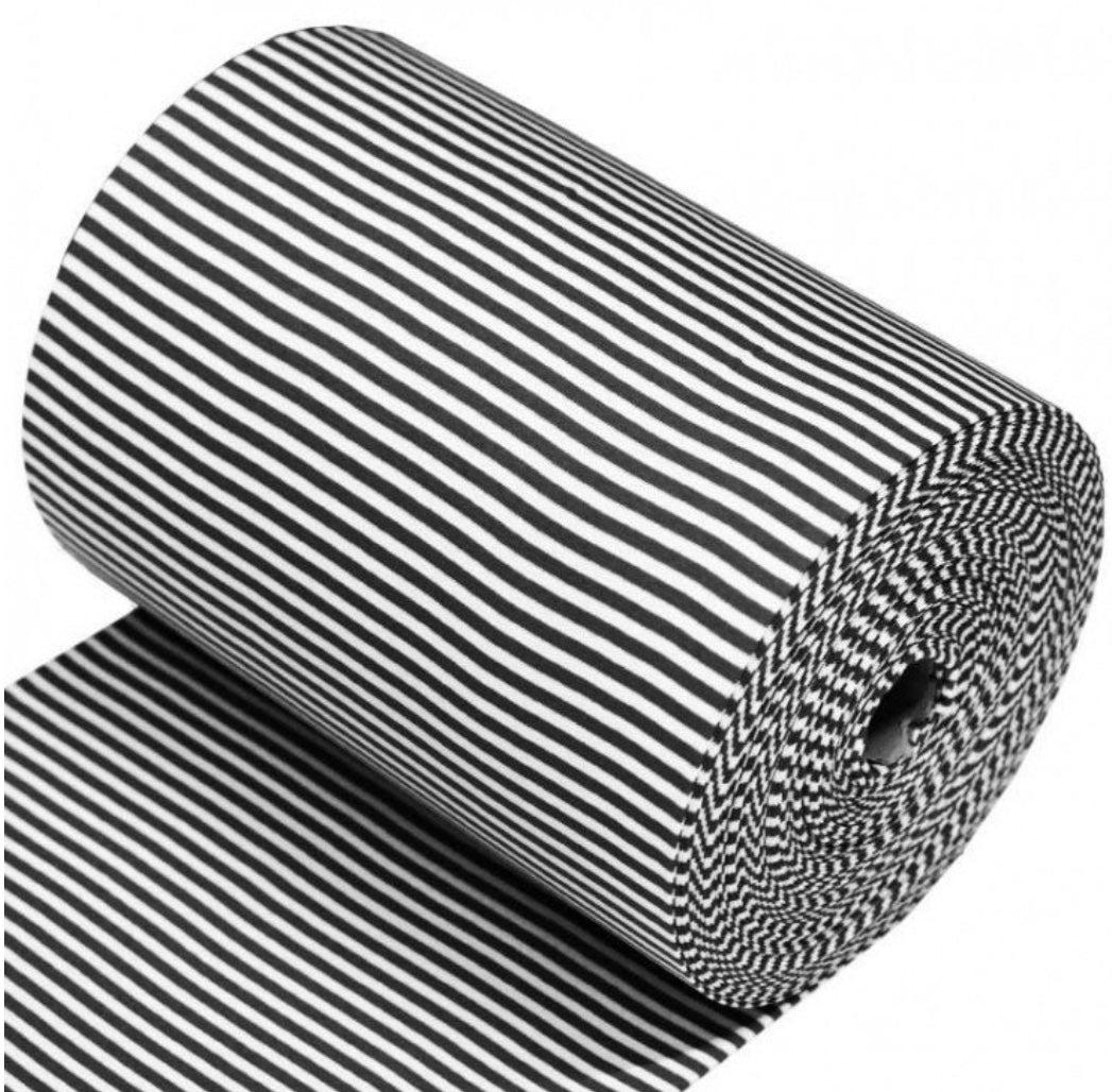 Stribet sort/hvid - Rib