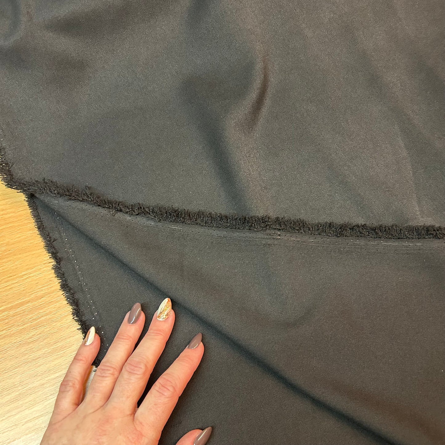 Sort - Gabardine stræk stof