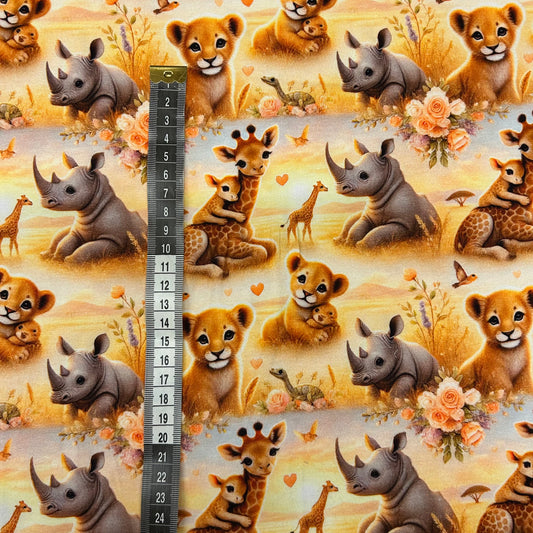 Safari dyr - Bomuldsjersey