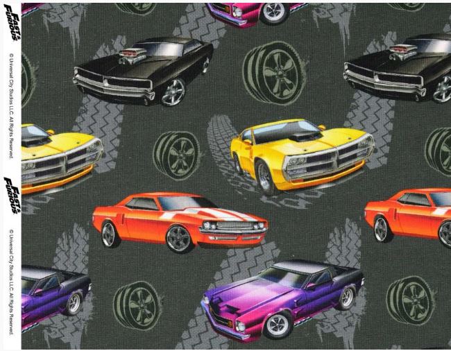 Fast & Furious biler - Bomuldsjersey (Licensprint)