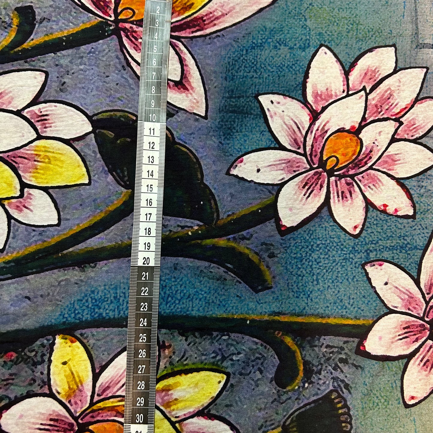 Blomster billede (panel lignede tryk)- Viskose