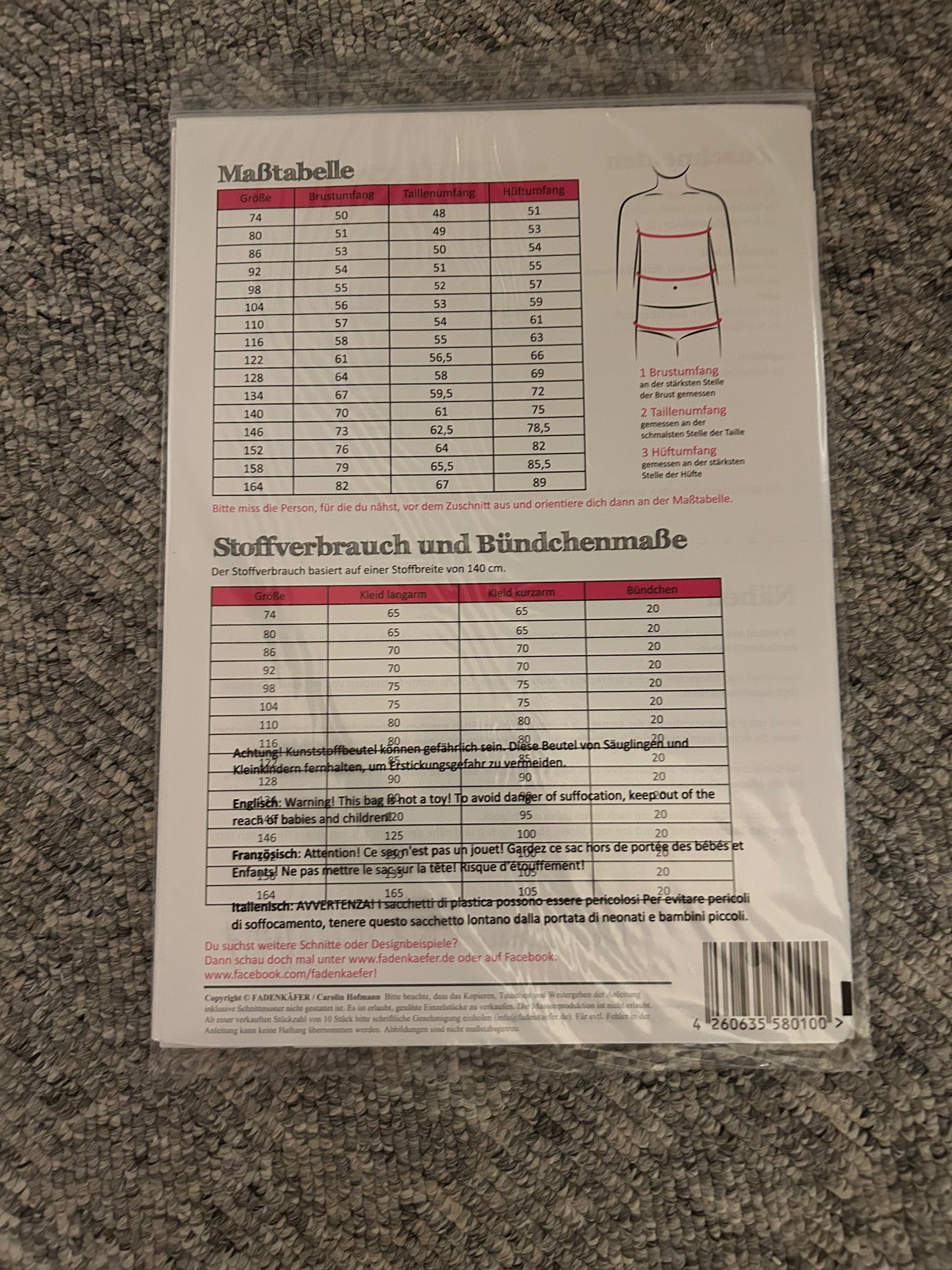 Basic-Kleid kinder - Fadenkäfer
