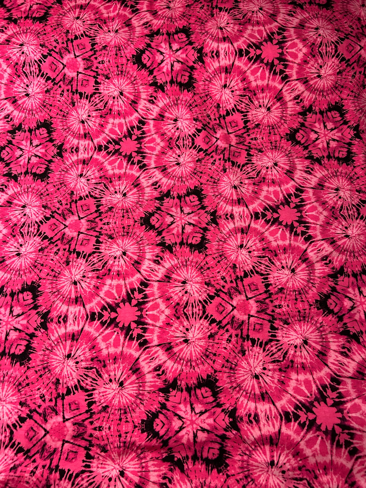 Pink kalejdoskop mønster - Bomuldsjersey