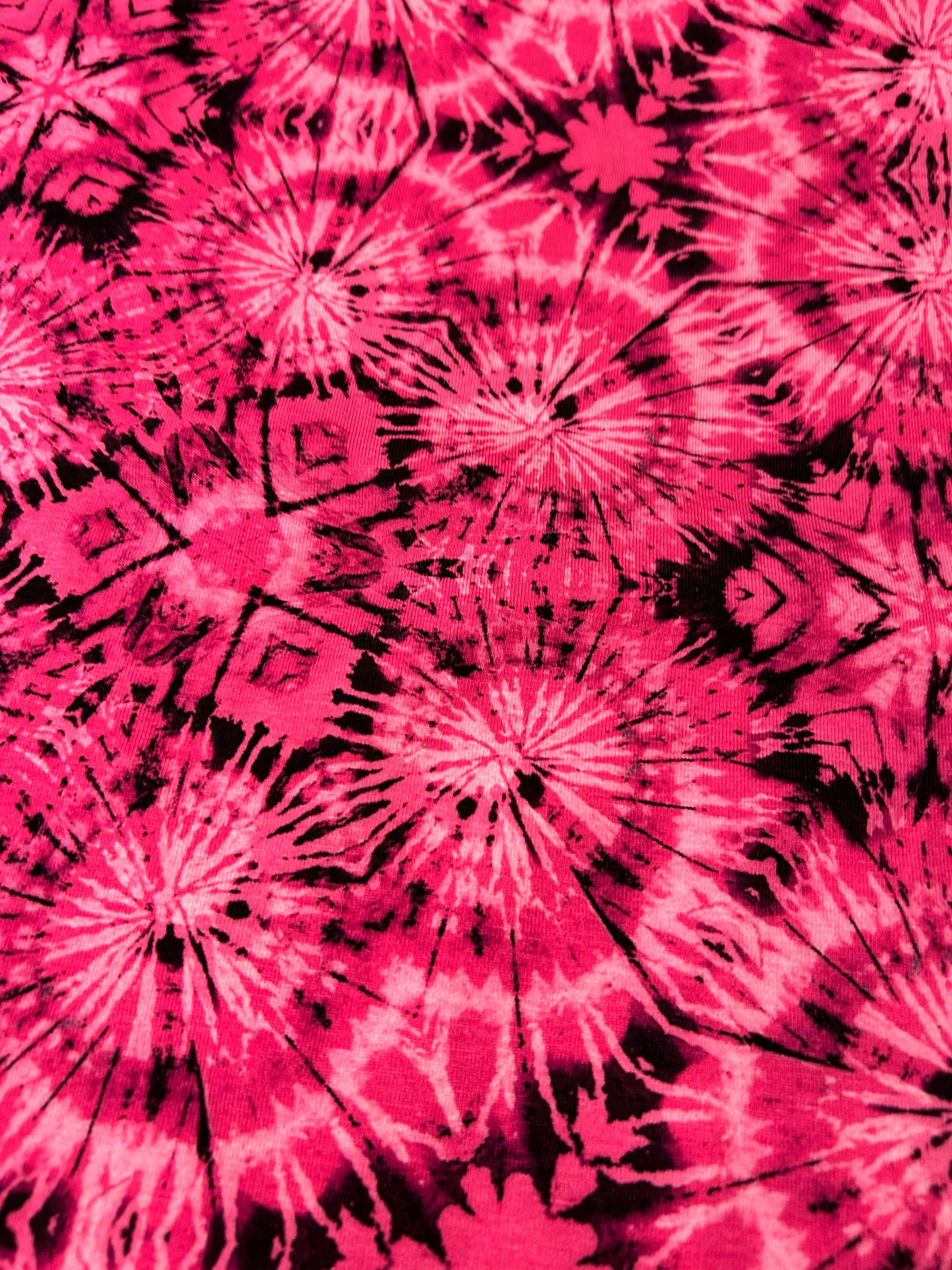 Pink kalejdoskop mønster - Bomuldsjersey