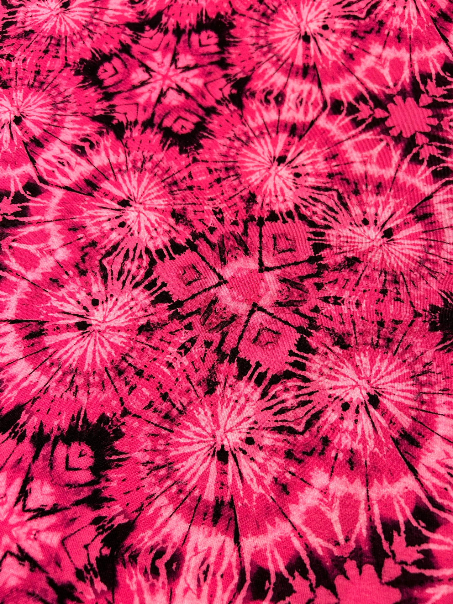 Pink kalejdoskop mønster - Bomuldsjersey