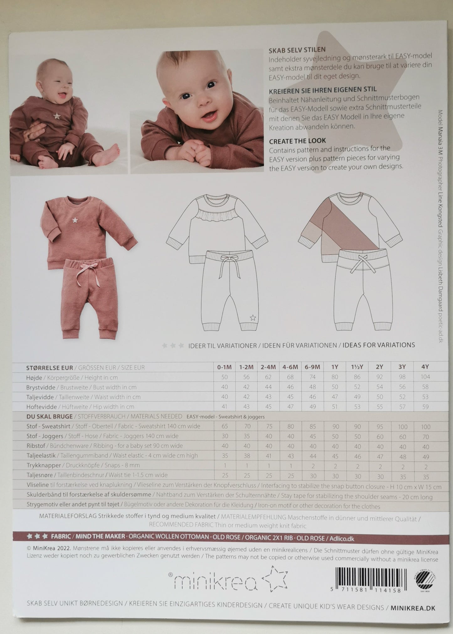 Minikrea Baby Sweat sæt 11415