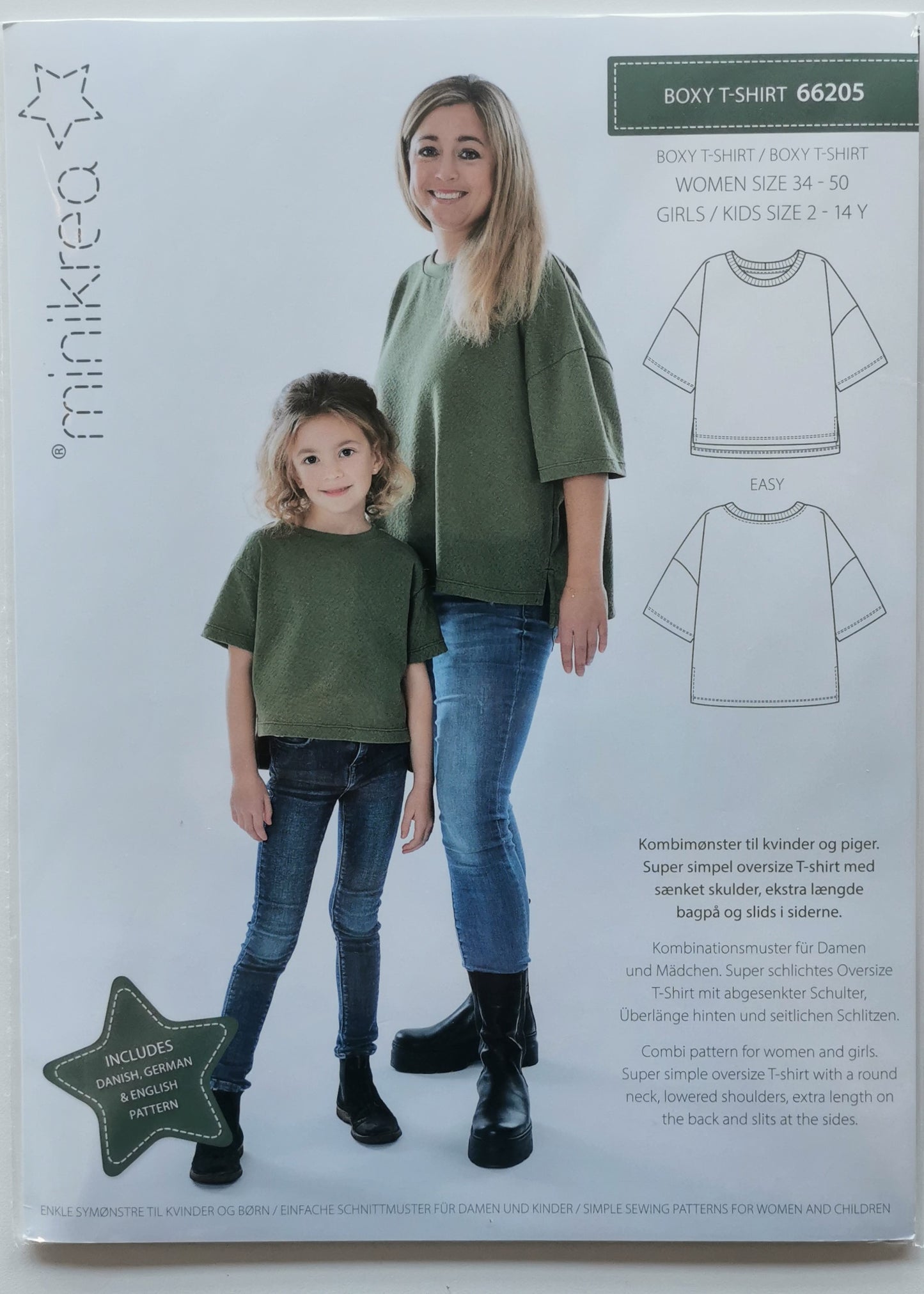 Minikrea Boxy t-shirt str. 2-14 år og 34-50 66205