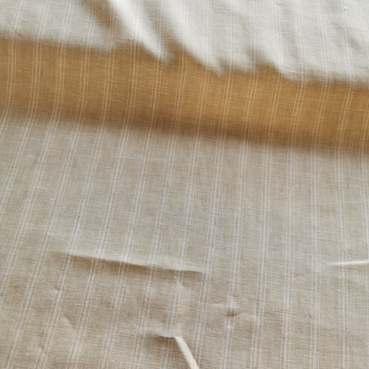Stribet beige - Hør