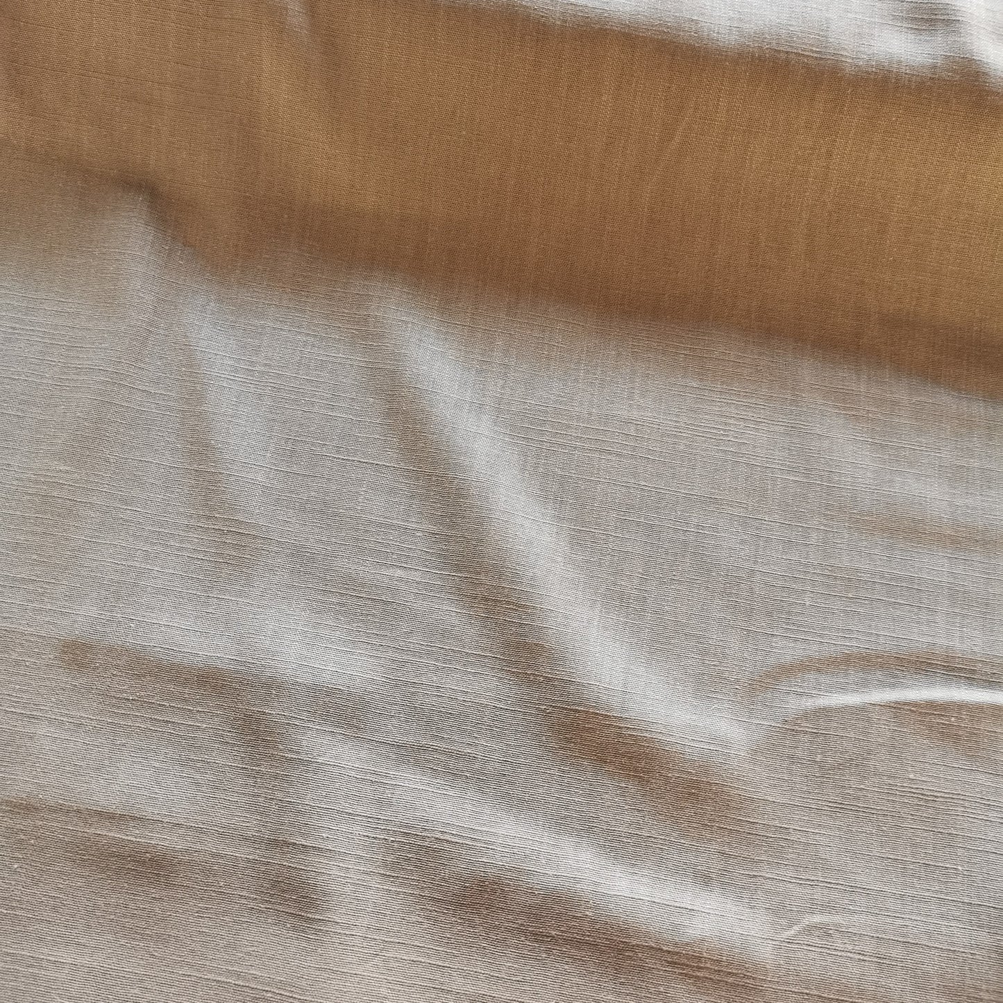 Mørk beige ensfarvet - Hør