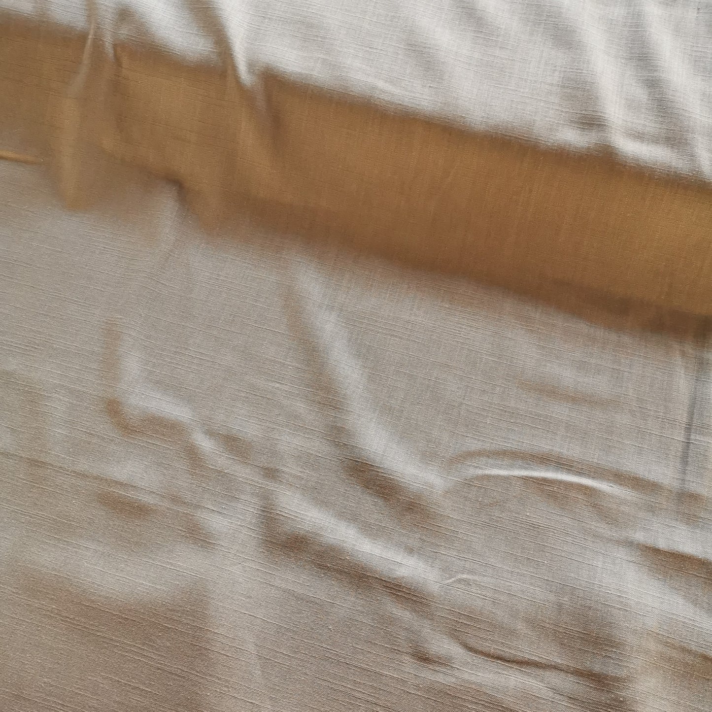 Mørk beige ensfarvet - Hør