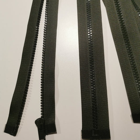 Delbar lynlås 6mm 30 cm Grøn