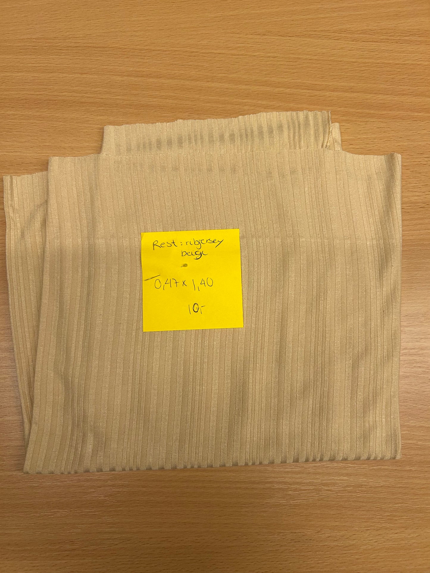 Rest - Ribviskose jersey i beige