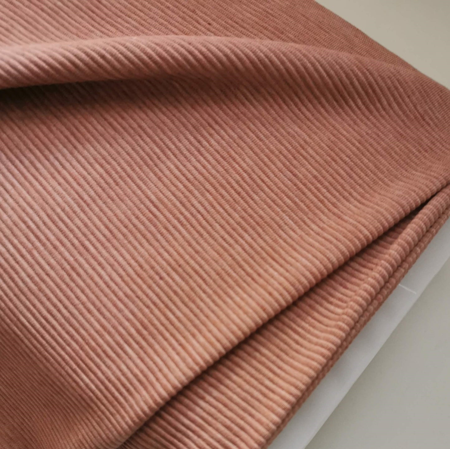Gammel Pink melange - Ottoman Rib Jerseystof