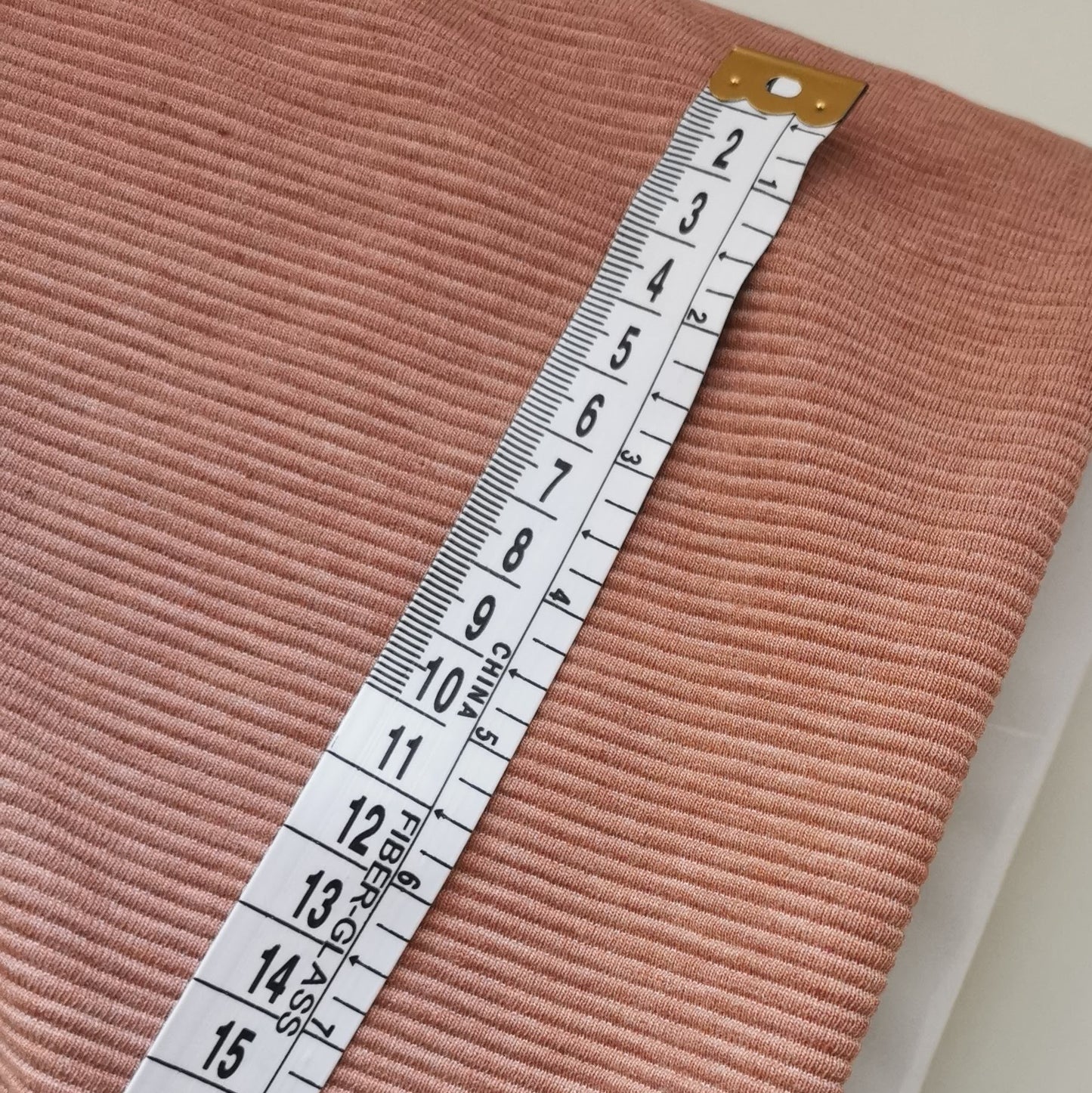Gammel Pink melange - Ottoman Rib Jerseystof