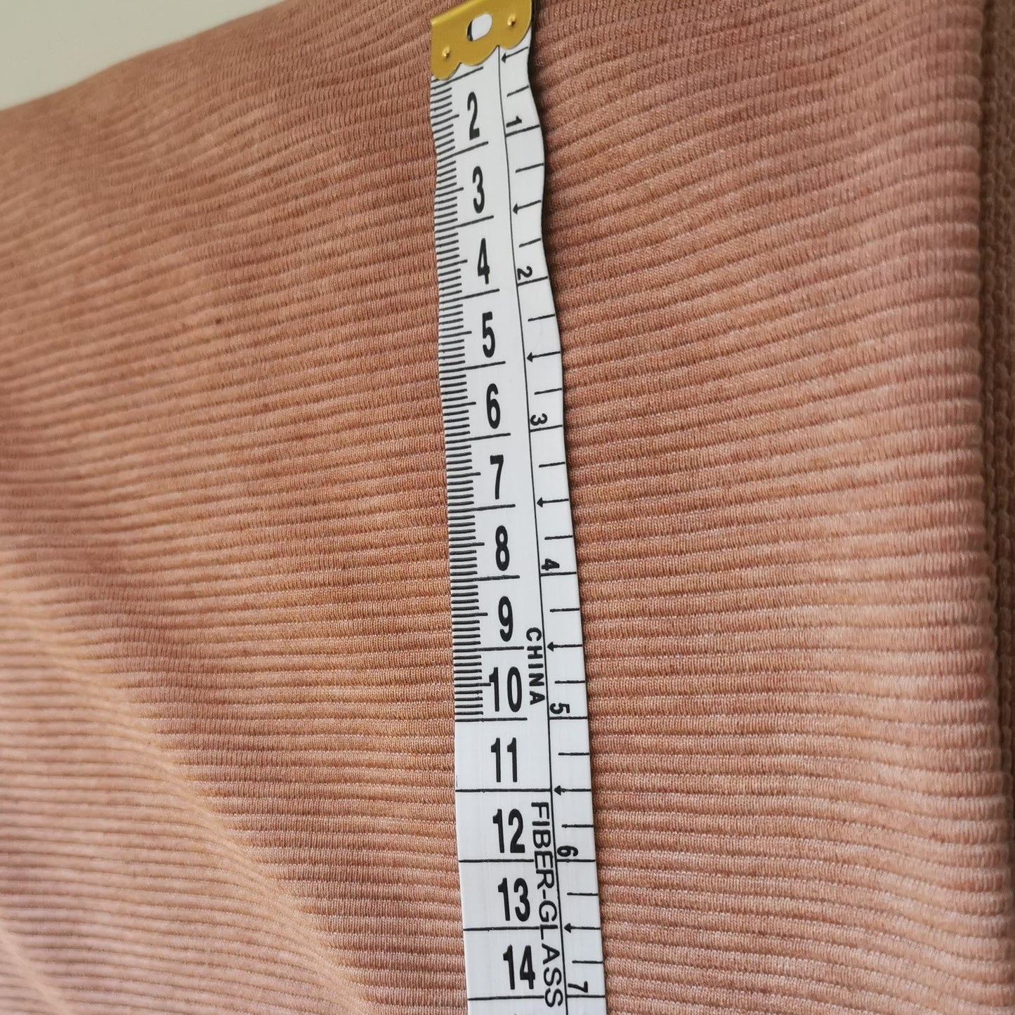 Gammel Pink melange - Ottoman Rib Jerseystof