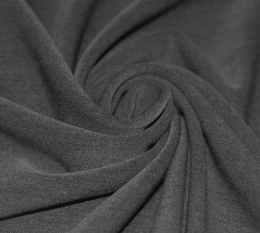 Mørke grå - Gabardine stræk stof