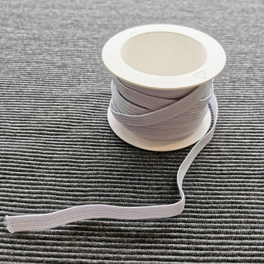 Elastik 7 mm - Hvid