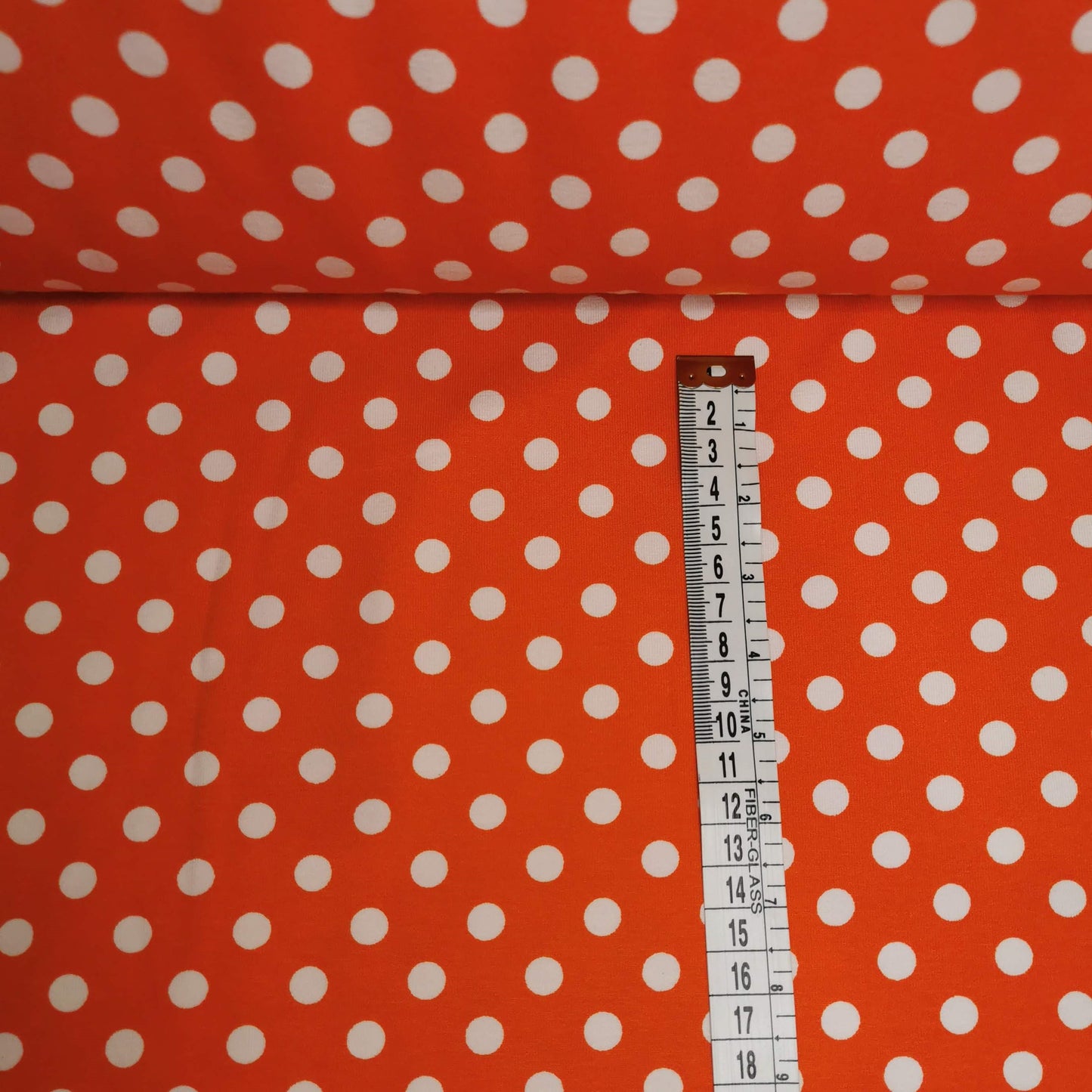 Stor prik - Orange - Bomuldsjersey
