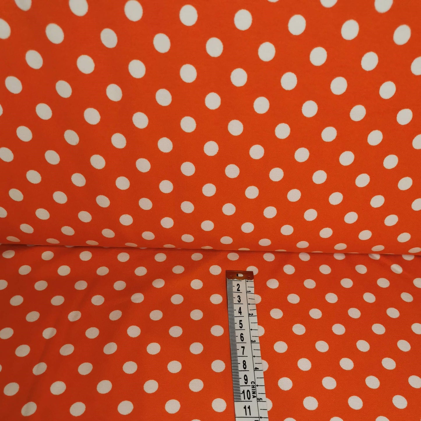 Stor prik - Orange - Bomuldsjersey