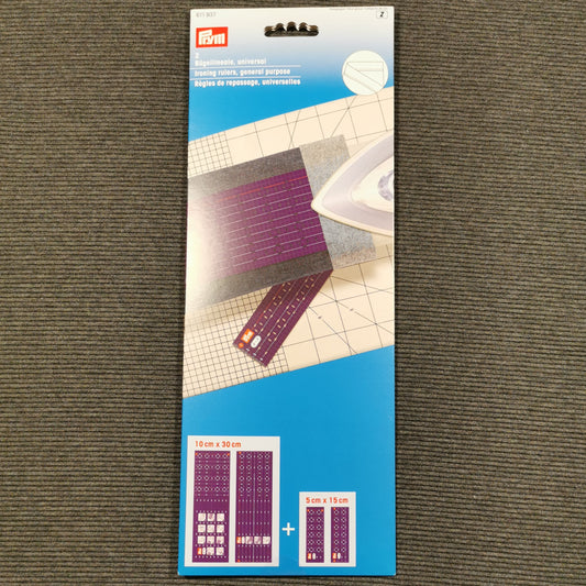 Strygelinealer lilla - 2 stk. pr. pakke (15 cm x 5cm & 30 cm x 10 cm) fra Prym