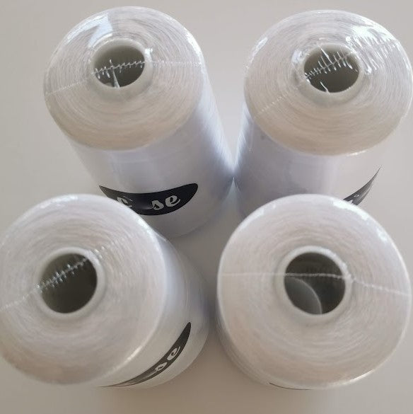 Hvid - 5000 meter overlock tråd
