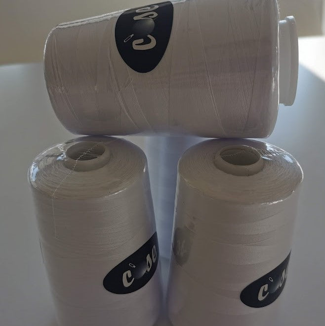 Hvid - 5000 meter overlock tråd