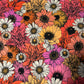 Retro print med blomster i mange farver - Bomuldsjersey