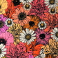 Retro print med blomster i mange farver - Bomuldsjersey