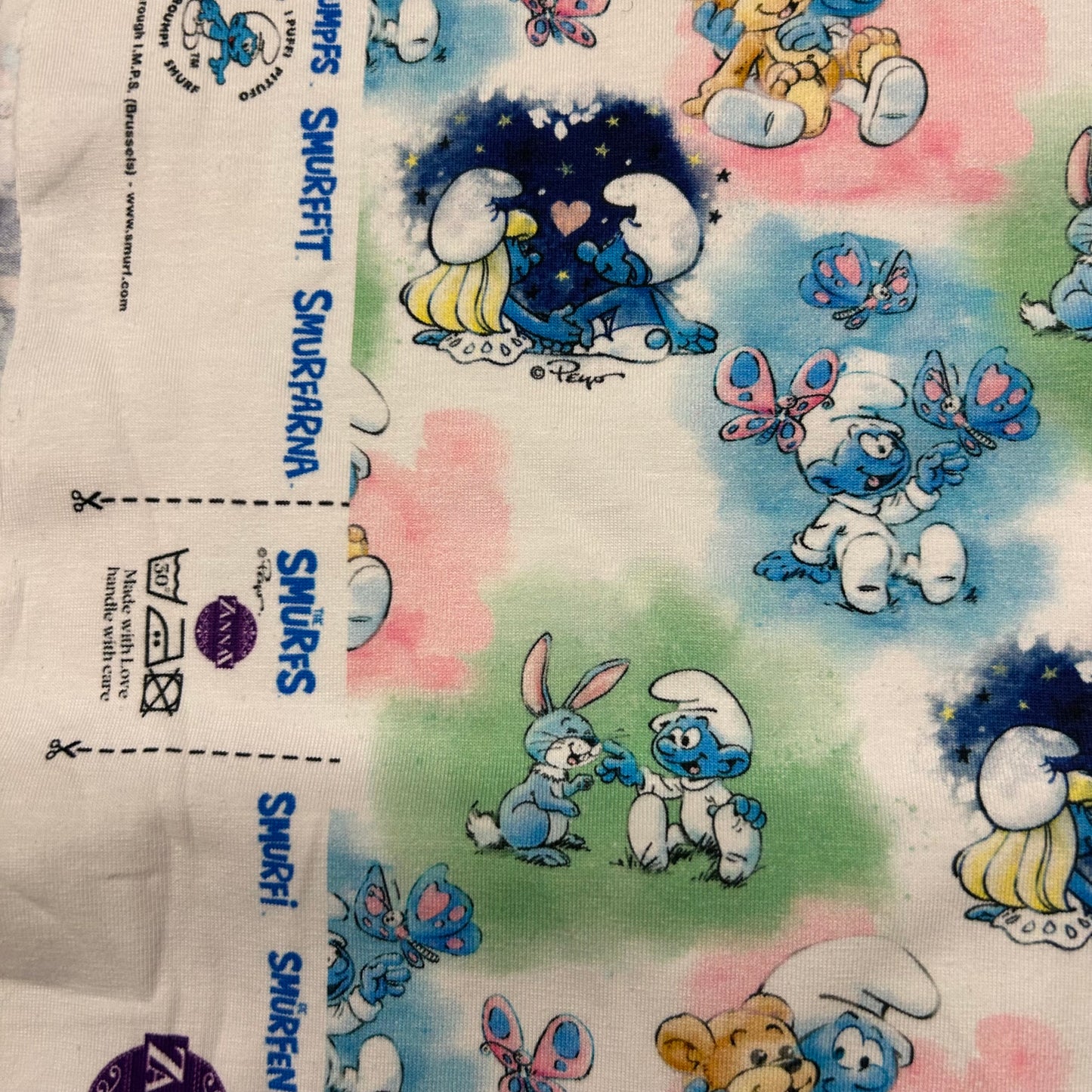 Smølferne - Bomuldsjersey (Licensprint)