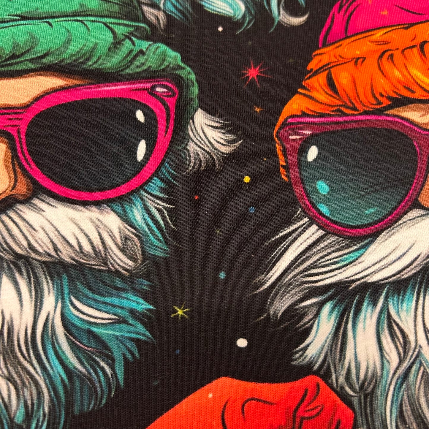 Farverige julemænd - Bomuldsjersey