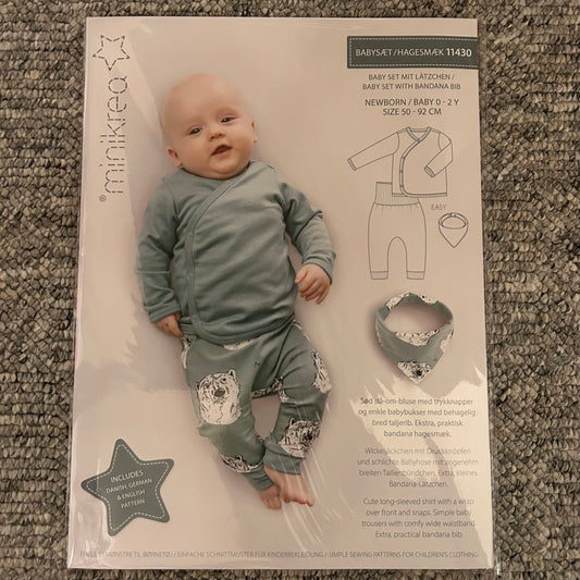 Minikrea Babysæt med hagesmæk 11430