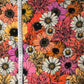 Retro print med blomster i mange farver - Bomuldsjersey