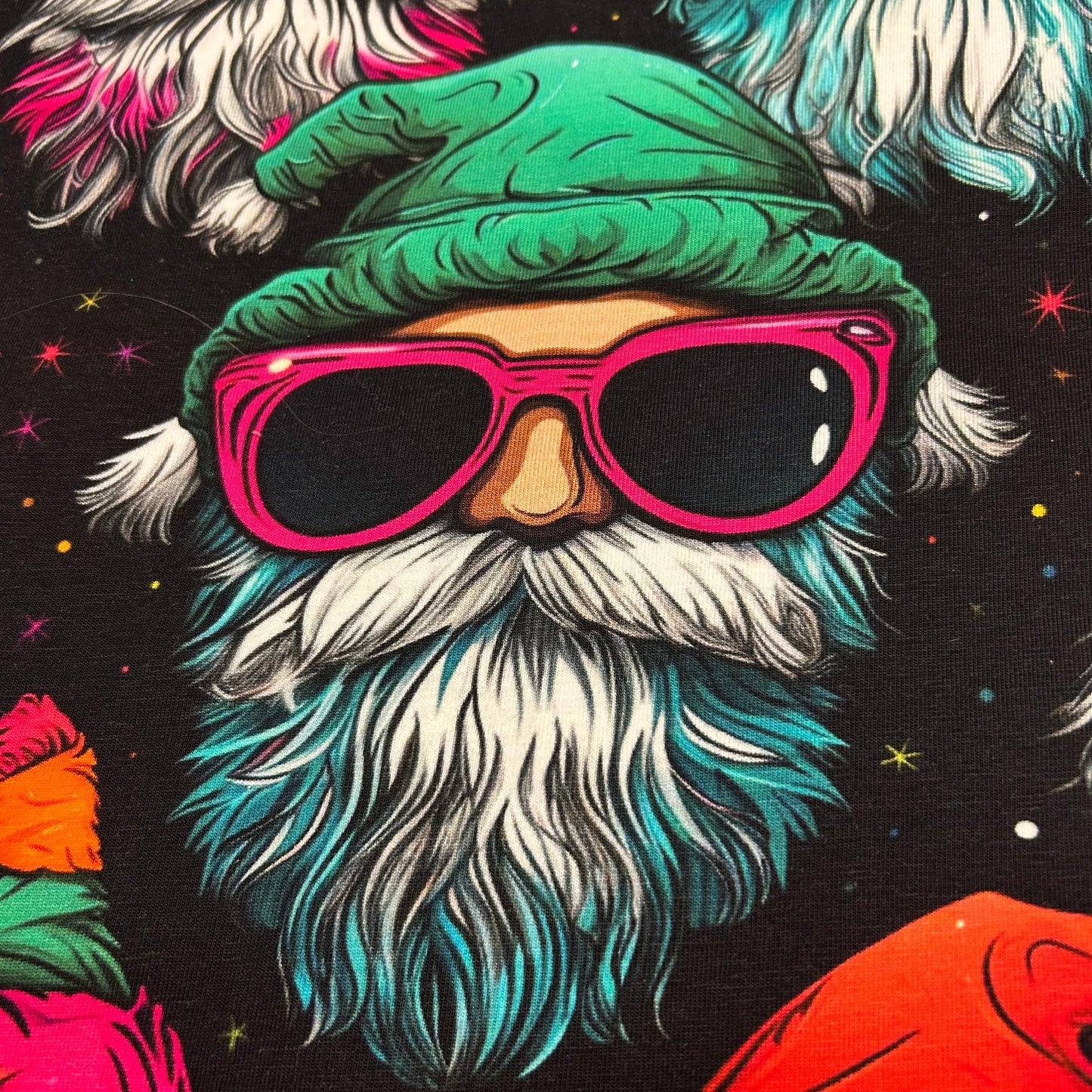 Farverige julemænd - Bomuldsjersey