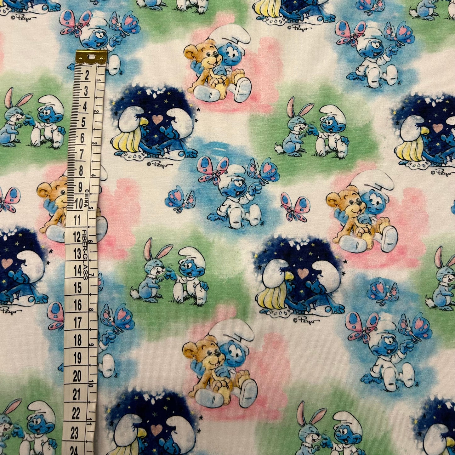 Smølferne - Bomuldsjersey (Licensprint)