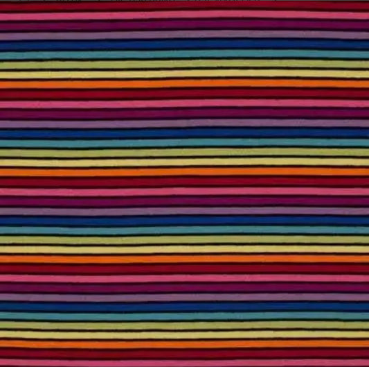 Stribet i farver - Bomuldsjersey