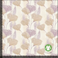 Lilla og beige blomster - Bomuldsjersey
