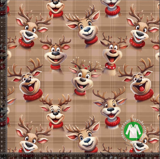 Rudolf på tern - Bomuldsjersey