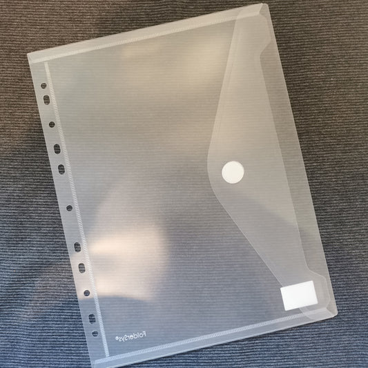 A4 Plastlomme med velcro luk